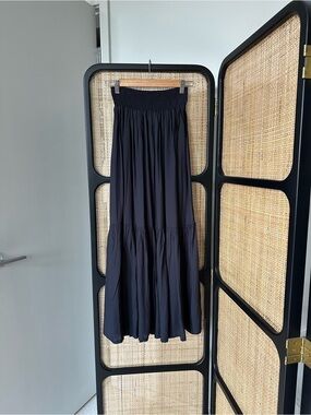 Emerson Fry Shirred Maxi Skirt in Midnight